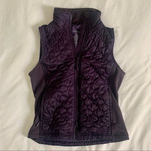 LL Bean purple puffer vest